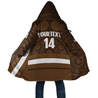 Bula Fiji Football Custom Cloak One Vanua One Team Tapa Pattern LT14 Unisex Brown - Polynesian Pride