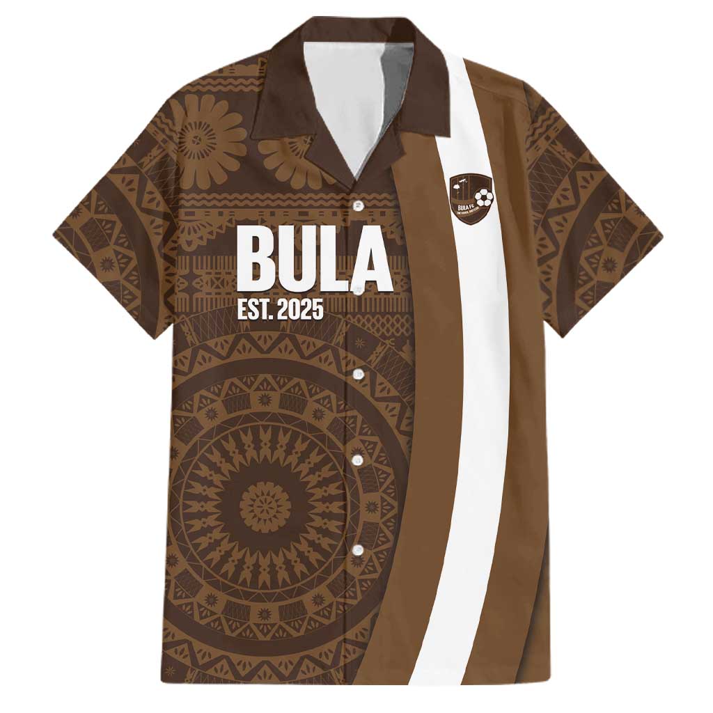 Bula Fiji Football Custom Family Matching Summer Maxi Dress and Hawaiian Shirt One Vanua One Team Tapa Pattern