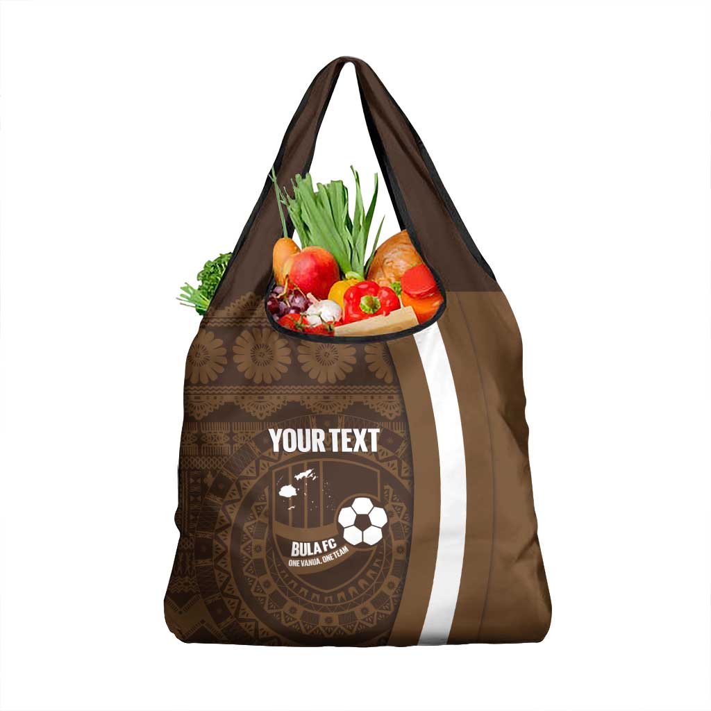Bula Fiji Football Custom Grocery Bag One Vanua One Team Tapa Pattern LT14 1-pack One Size Brown - Polynesian Pride
