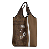 Bula Fiji Football Custom Grocery Bag One Vanua One Team Tapa Pattern LT14 - Polynesian Pride