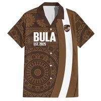 Bula Fiji Football Custom Hawaiian Shirt One Vanua One Team Tapa Pattern LT14 Brown - Polynesian Pride