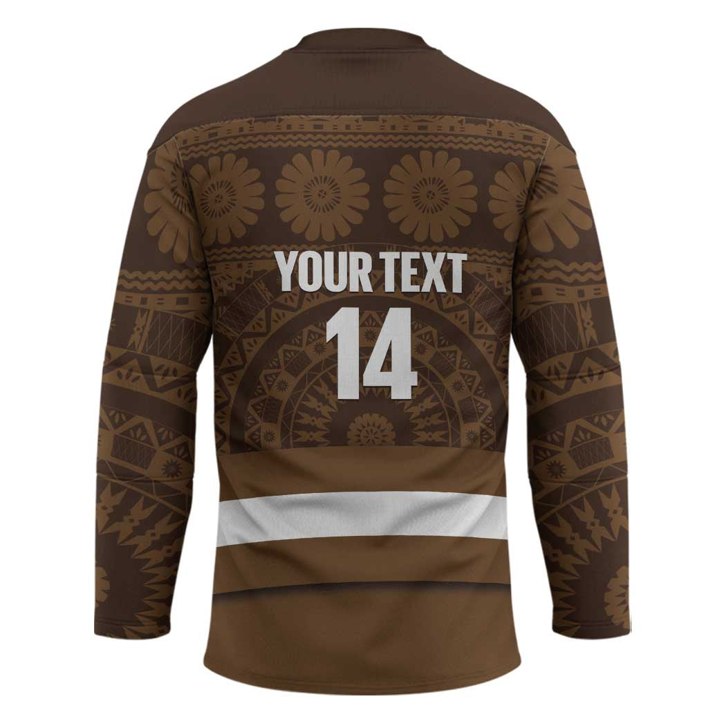 Bula Fiji Football Custom Hockey Jersey One Vanua One Team Tapa Pattern LT14 - Polynesian Pride