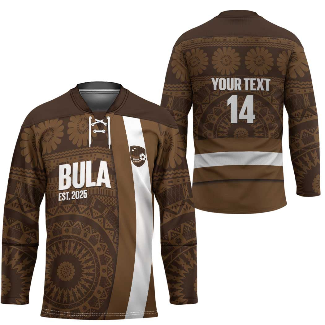 Bula Fiji Football Custom Hockey Jersey One Vanua One Team Tapa Pattern LT14 - Polynesian Pride