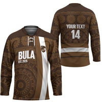 Bula Fiji Football Custom Hockey Jersey One Vanua One Team Tapa Pattern LT14 - Polynesian Pride