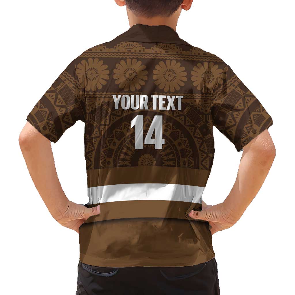 Bula Fiji Football Custom Kid Hawaiian Shirt One Vanua One Team Tapa Pattern LT14 - Polynesian Pride