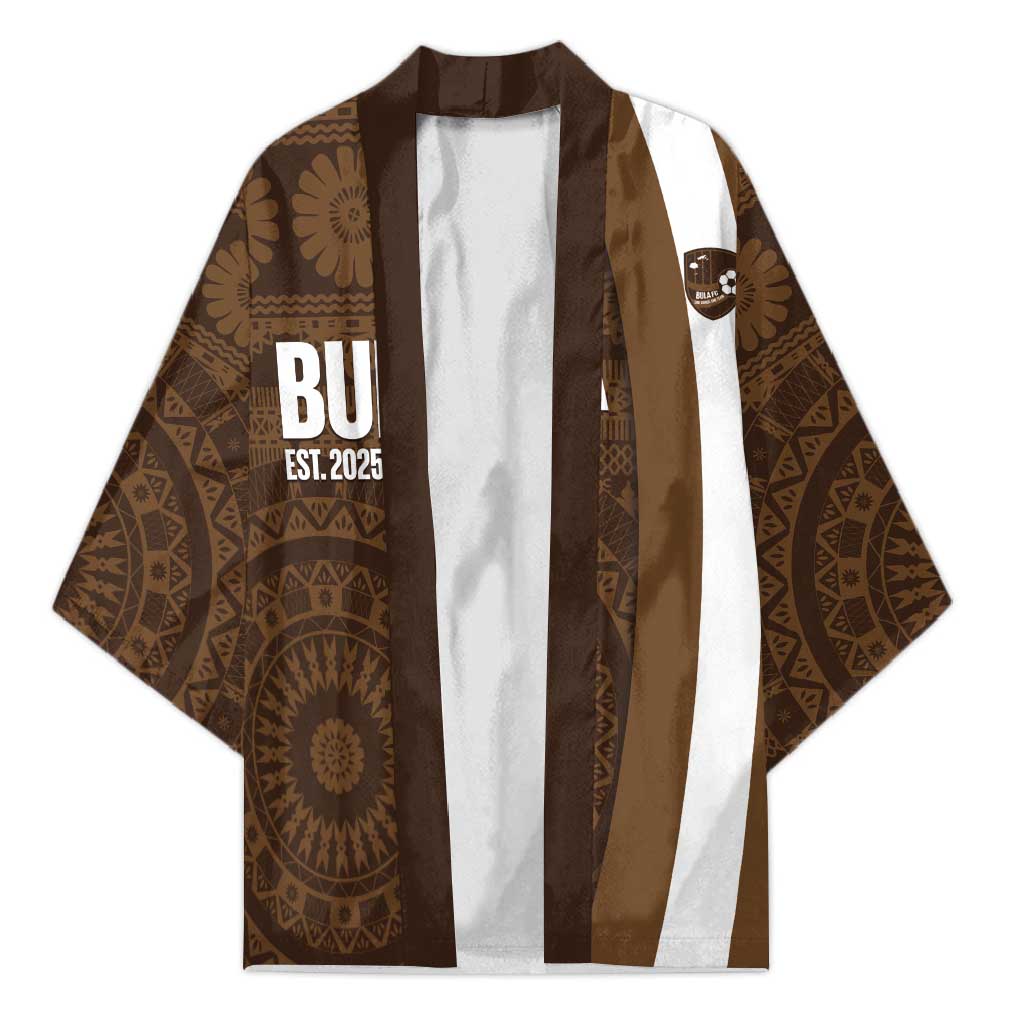Bula Fiji Football Custom Kimono One Vanua One Team Tapa Pattern LT14 Unisex Brown - Polynesian Pride