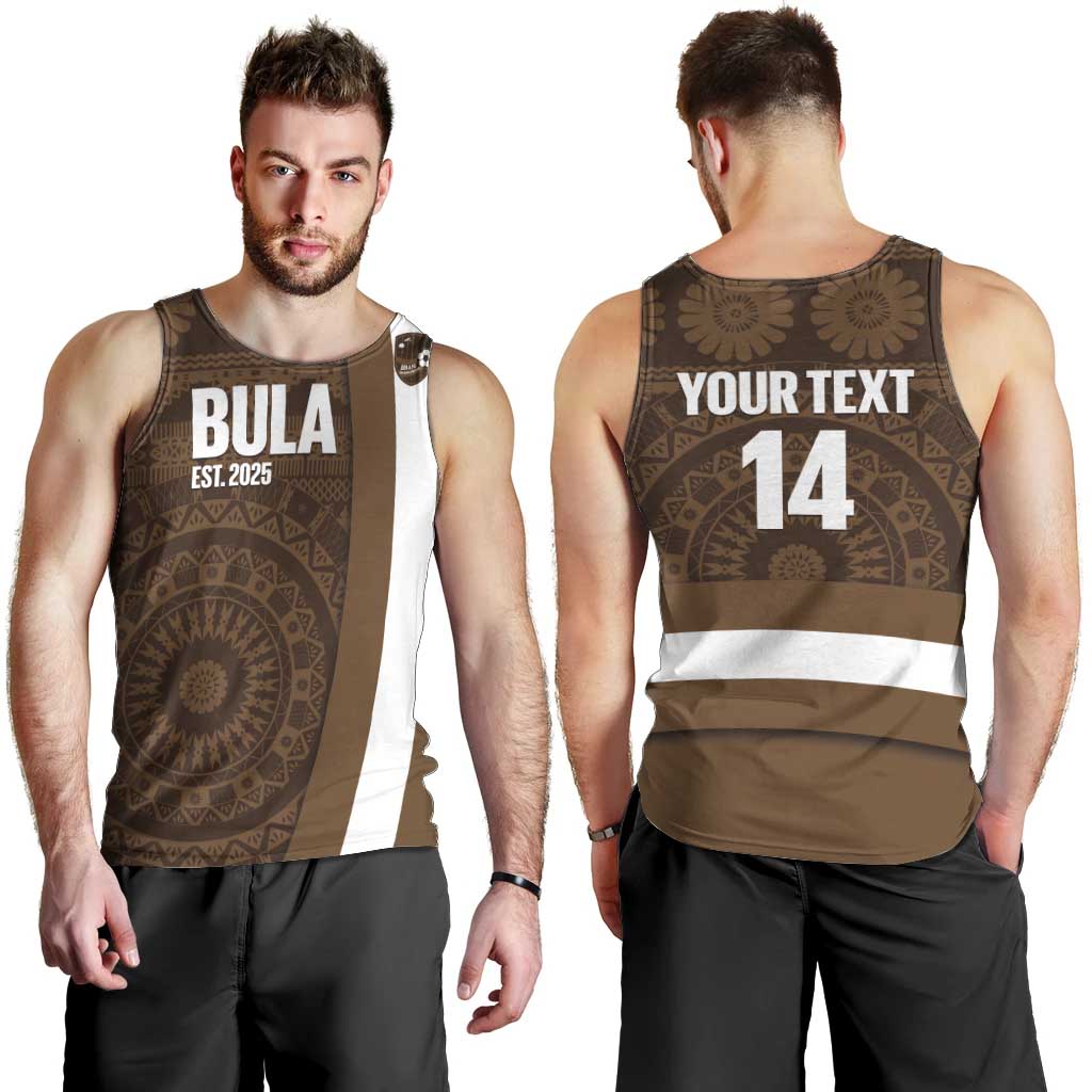 Bula Fiji Football Custom Men Tank Top One Vanua One Team Tapa Pattern LT14 - Polynesian Pride