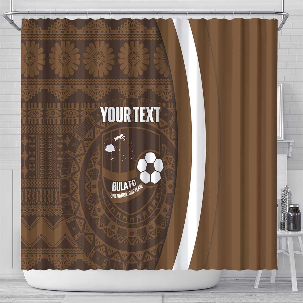 Bula Fiji Football Custom Shower Curtain One Vanua One Team Tapa Pattern LT14 - Polynesian Pride