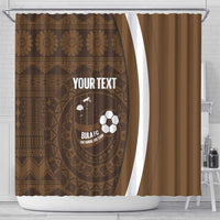 Bula Fiji Football Custom Shower Curtain One Vanua One Team Tapa Pattern LT14 - Polynesian Pride