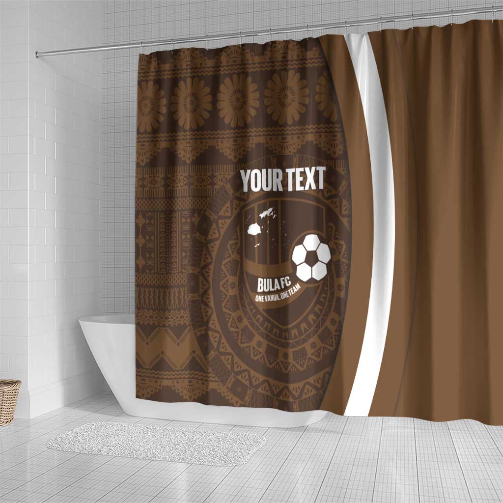 Bula Fiji Football Custom Shower Curtain One Vanua One Team Tapa Pattern LT14 - Polynesian Pride