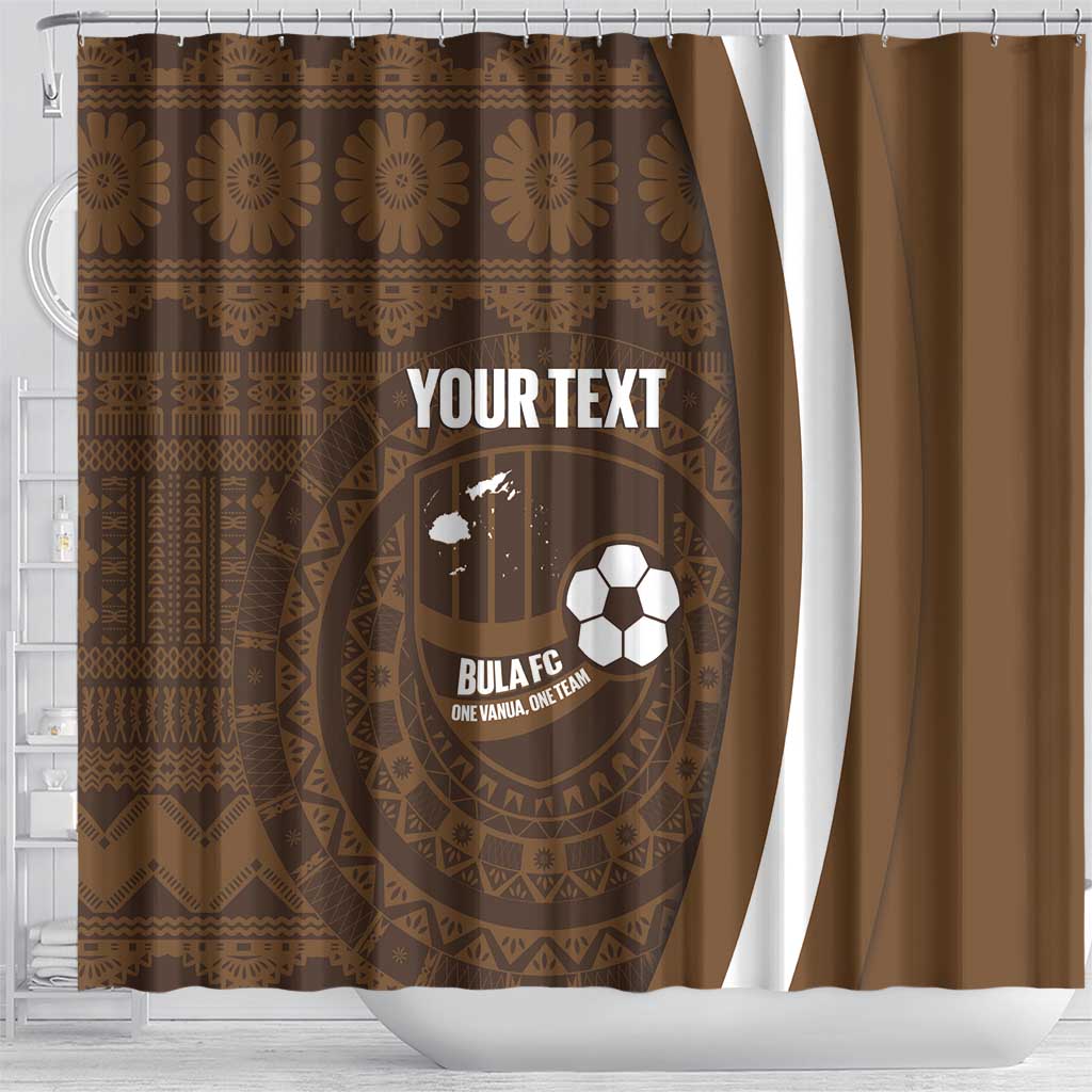 Bula Fiji Football Custom Shower Curtain One Vanua One Team Tapa Pattern LT14 - Polynesian Pride