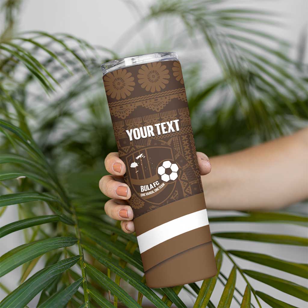 Bula Fiji Football Custom Skinny Tumbler One Vanua One Team Tapa Pattern LT14 - Polynesian Pride