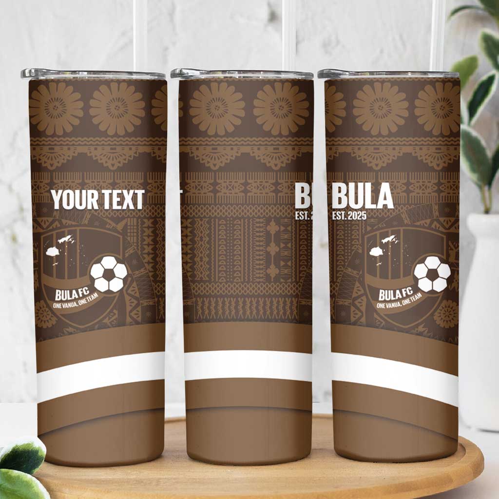 Bula Fiji Football Custom Skinny Tumbler One Vanua One Team Tapa Pattern LT14 - Polynesian Pride