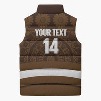 Bula Fiji Football Custom Sleeveless Puffer Jacket One Vanua One Team Tapa Pattern LT14 - Polynesian Pride