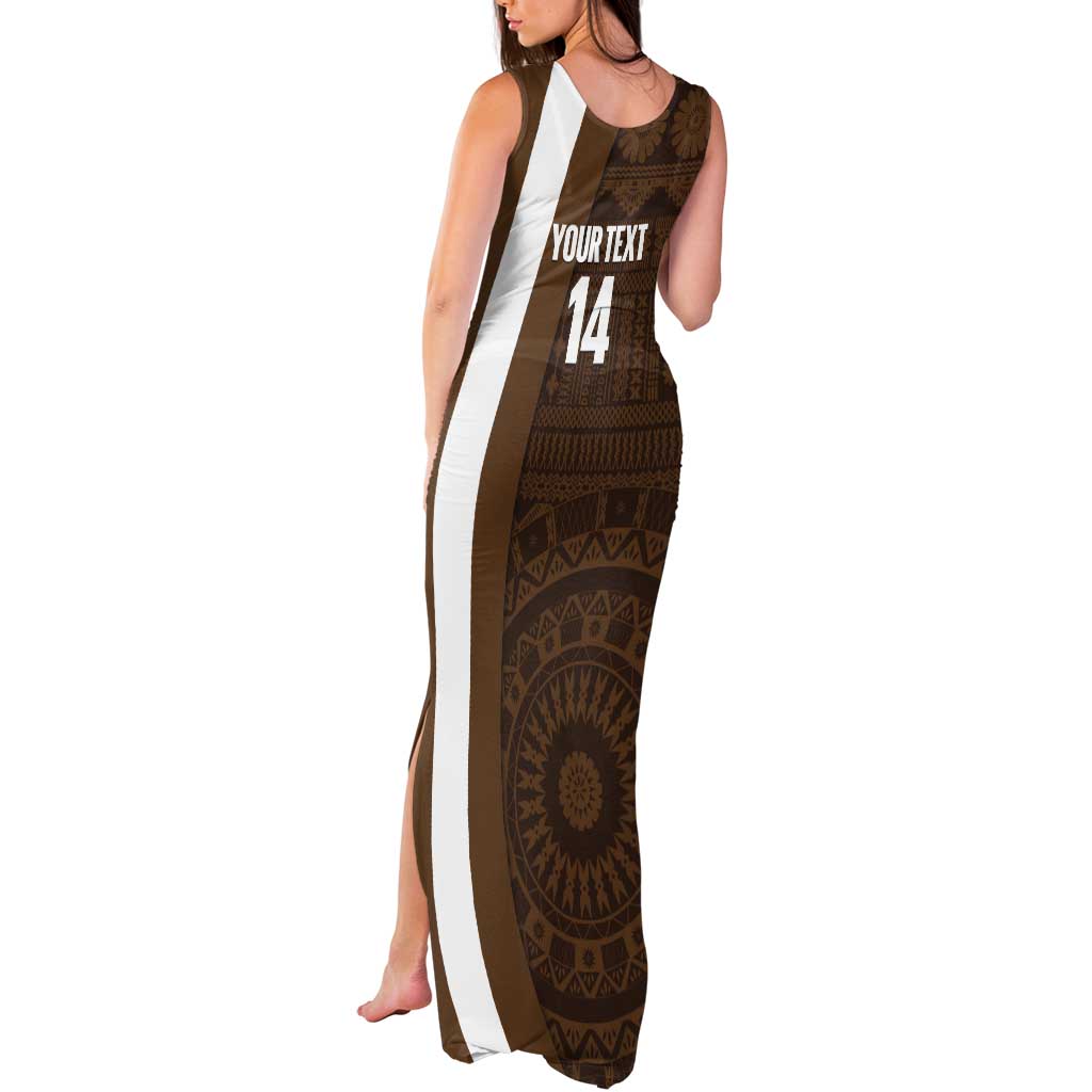 Bula Fiji Football Custom Tank Maxi Dress One Vanua One Team Tapa Pattern LT14 - Polynesian Pride