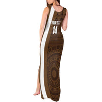 Bula Fiji Football Custom Tank Maxi Dress One Vanua One Team Tapa Pattern LT14 - Polynesian Pride