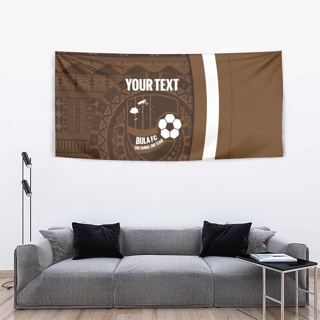 Bula Fiji Football Custom Tapestry One Vanua One Team Tapa Pattern LT14 - Polynesian Pride