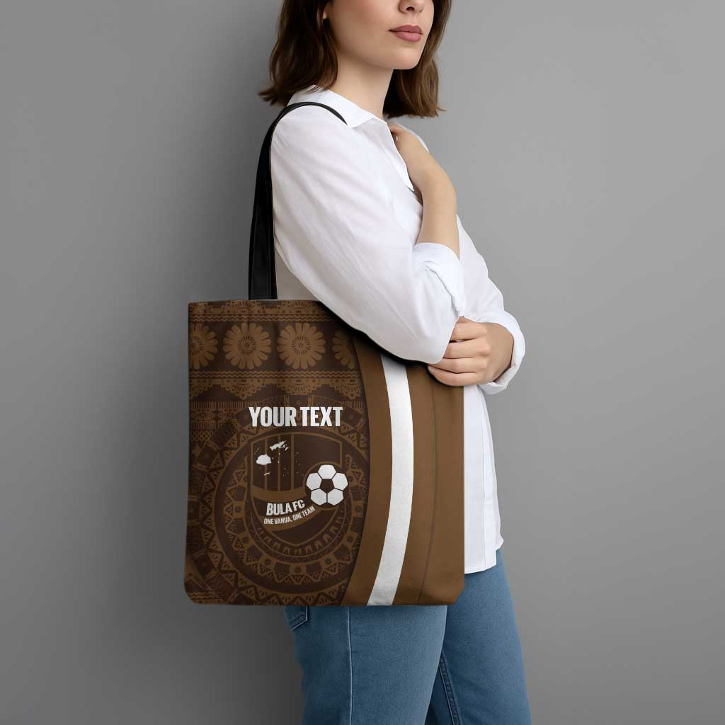 Bula Fiji Football Custom Tote Bag One Vanua One Team Tapa Pattern LT14 - Polynesian Pride