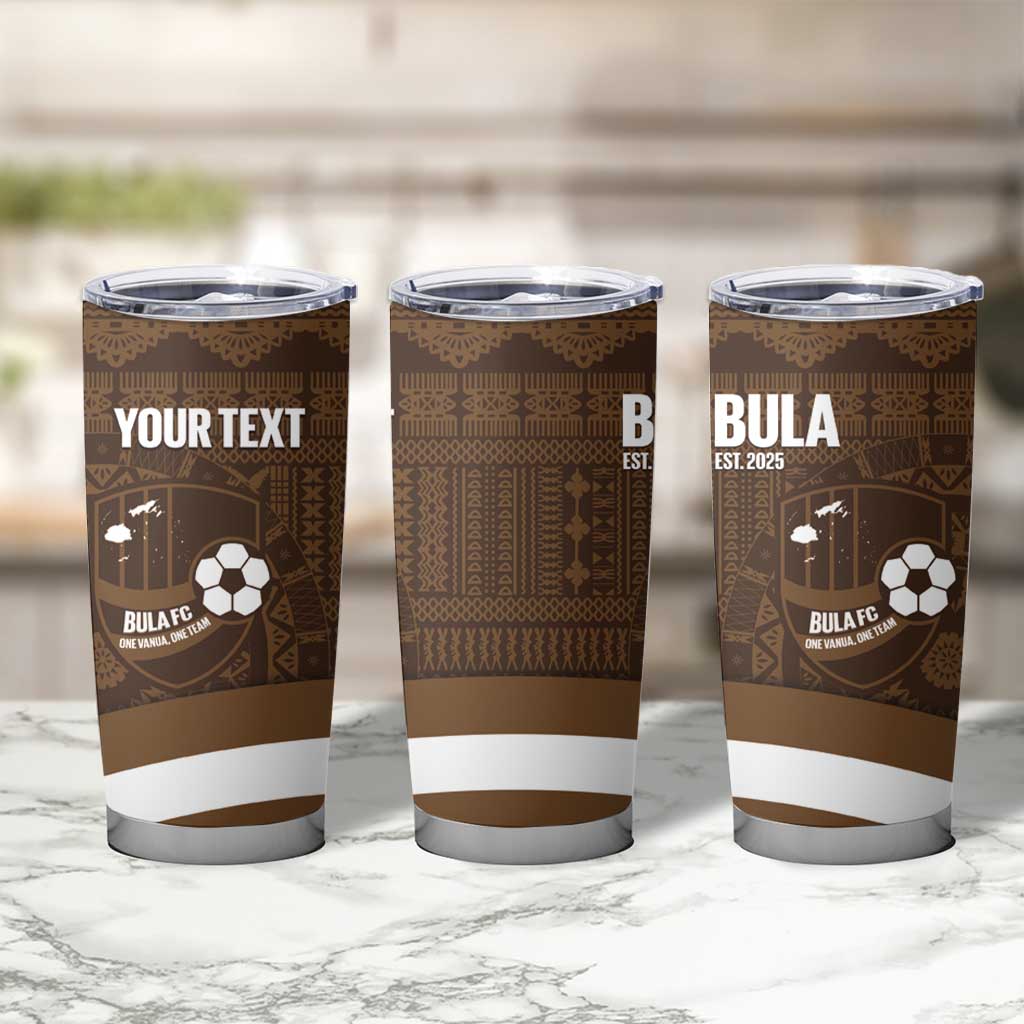 Bula Fiji Football Custom Tumbler Cup One Vanua One Team Tapa Pattern LT14 - Polynesian Pride