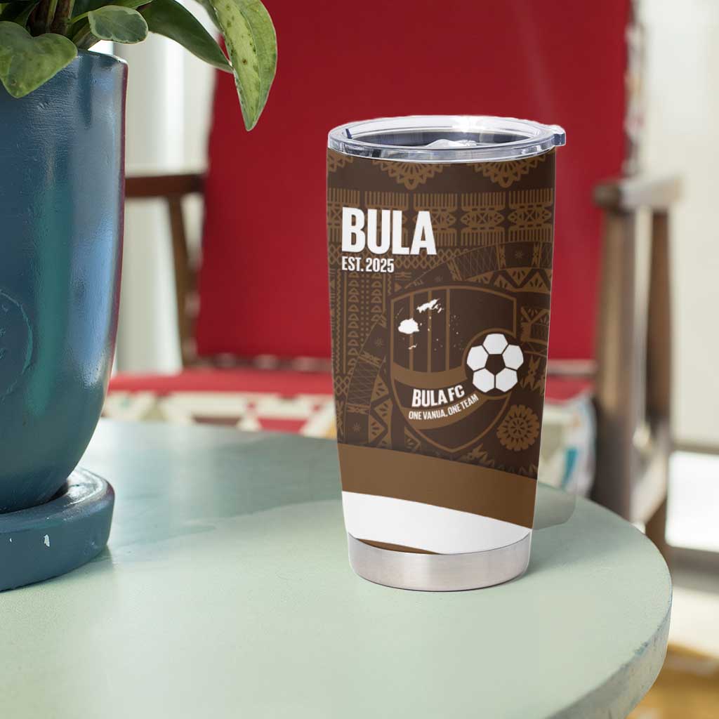 Bula Fiji Football Custom Tumbler Cup One Vanua One Team Tapa Pattern LT14 - Polynesian Pride