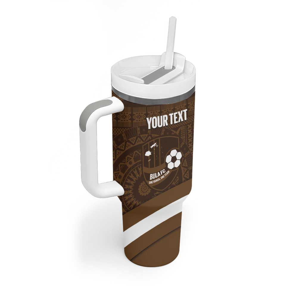 Bula Fiji Football Custom Tumbler With Handle One Vanua One Team Tapa Pattern LT14 - Polynesian Pride