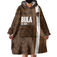 Bula Fiji Football Custom Wearable Blanket Hoodie One Vanua One Team Tapa Pattern LT14 - Polynesian Pride