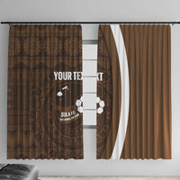 Bula Fiji Football Custom Window Curtain One Vanua One Team Tapa Pattern