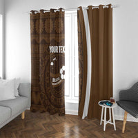 Bula Fiji Football Custom Window Curtain One Vanua One Team Tapa Pattern