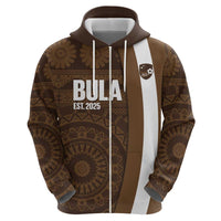 Bula Fiji Football Custom Zip Hoodie One Vanua One Team Tapa Pattern LT14 - Polynesian Pride