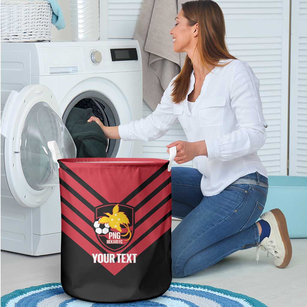 Hekari Papua New Guinea Football Custom Laundry Basket Go PNG Red Army LT14 - Polynesian Pride