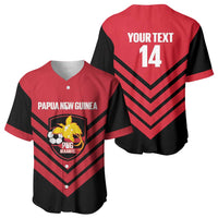 Hekari Papua New Guinea Football Custom Baseball Jersey Go PNG Red Army LT14 - Polynesian Pride