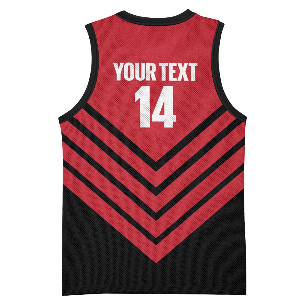 Hekari Papua New Guinea Football Custom Basketball Jersey Go PNG Red Army