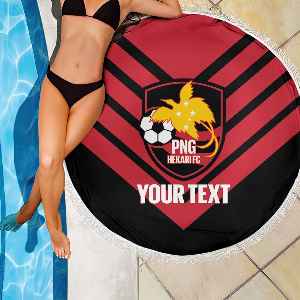 Hekari Papua New Guinea Football Custom Beach Blanket Go PNG Red Army