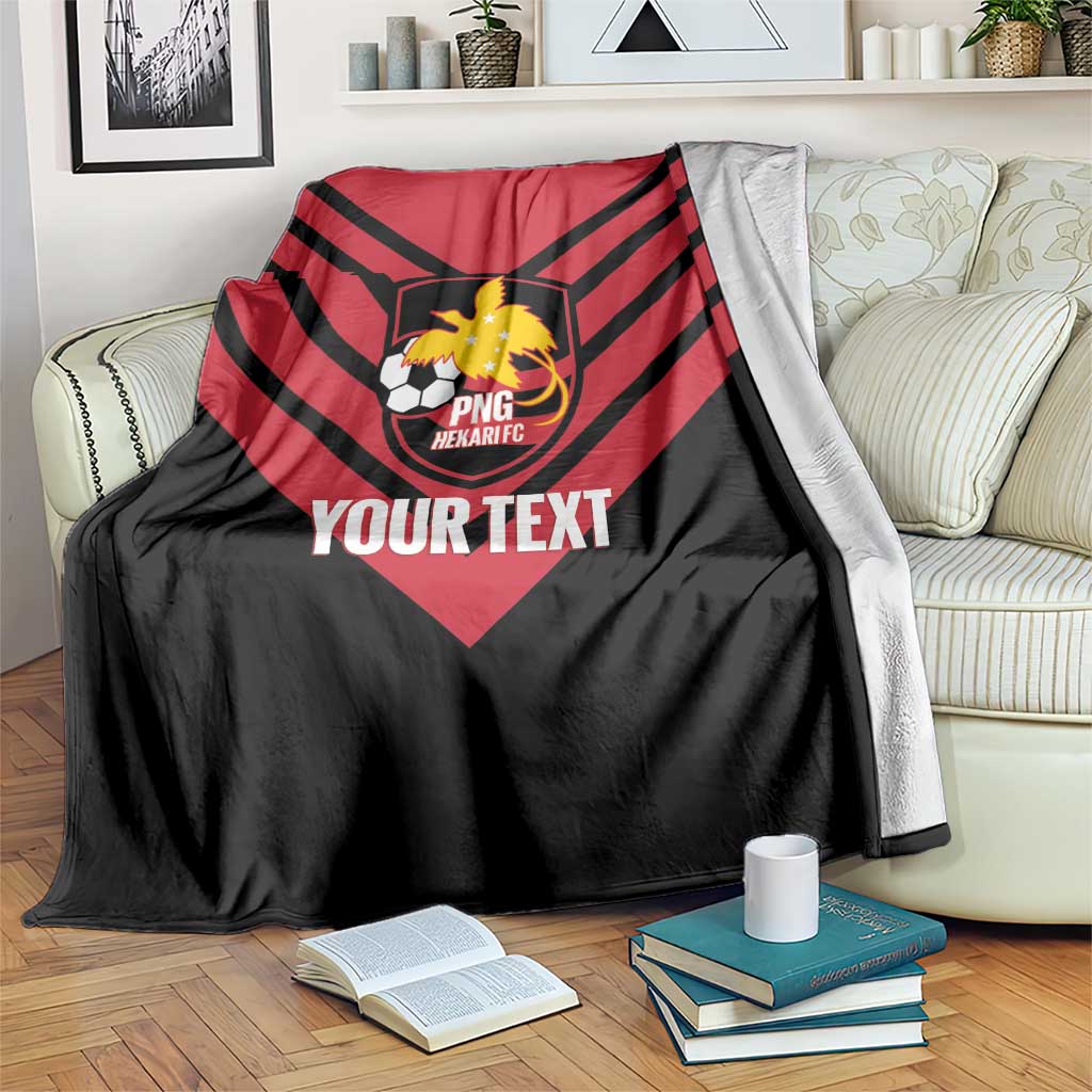 Hekari Papua New Guinea Football Custom Blanket Go PNG Red Army LT14 Red - Polynesian Pride