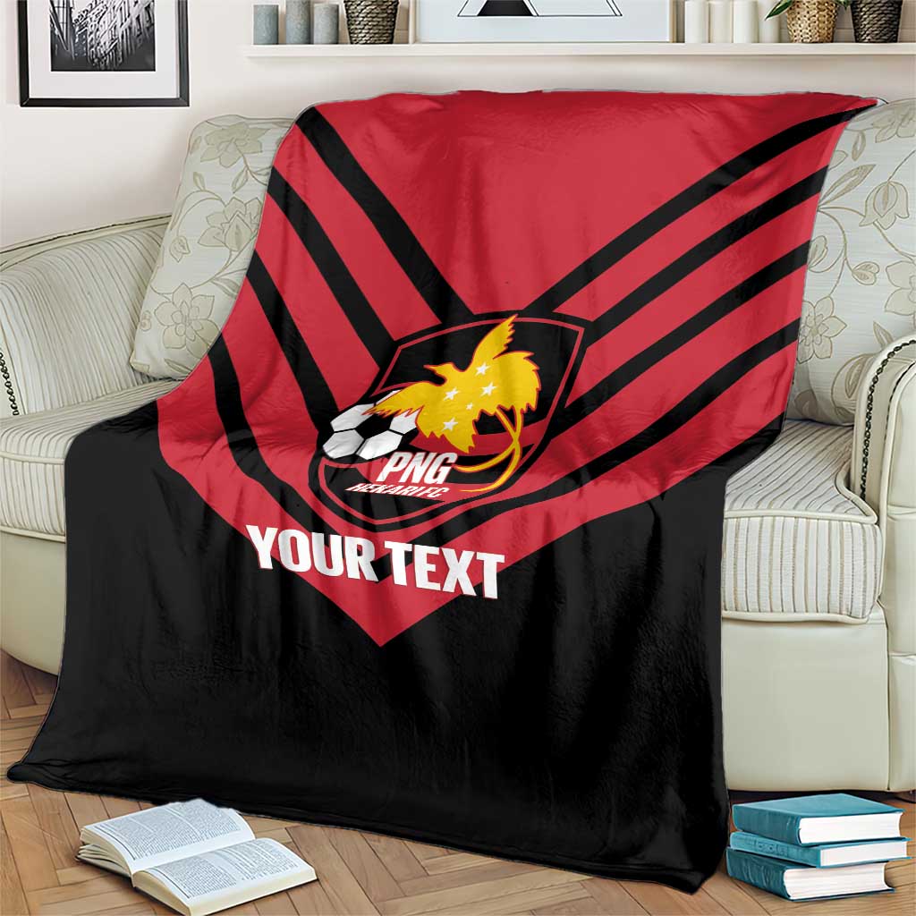 Hekari Papua New Guinea Football Custom Blanket Go PNG Red Army LT14 - Polynesian Pride