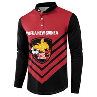 Hekari Papua New Guinea Football Custom Button Sweatshirt Go PNG Red Army