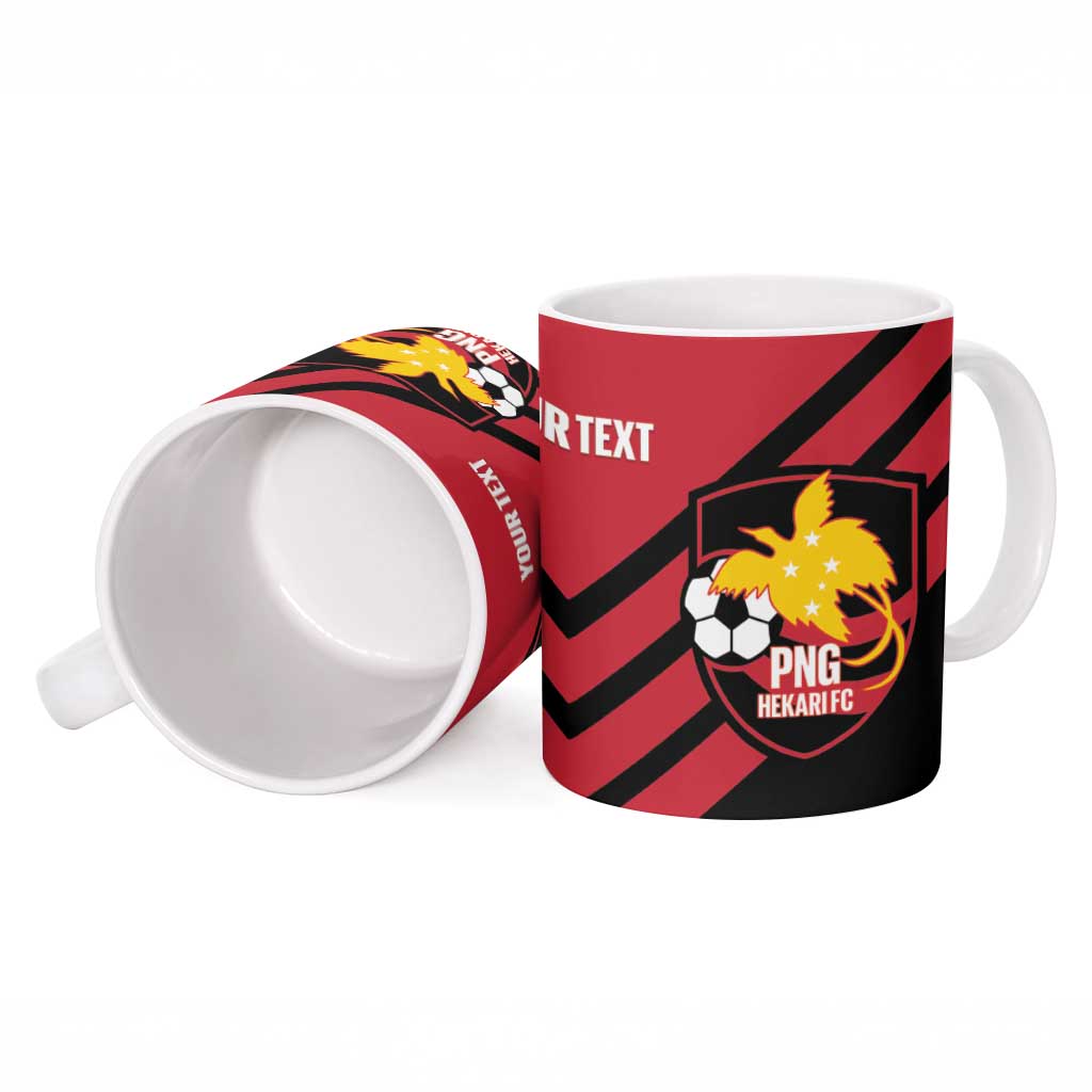 Hekari Papua New Guinea Football Custom Ceramic Mug Go PNG Red Army LT14 - Polynesian Pride