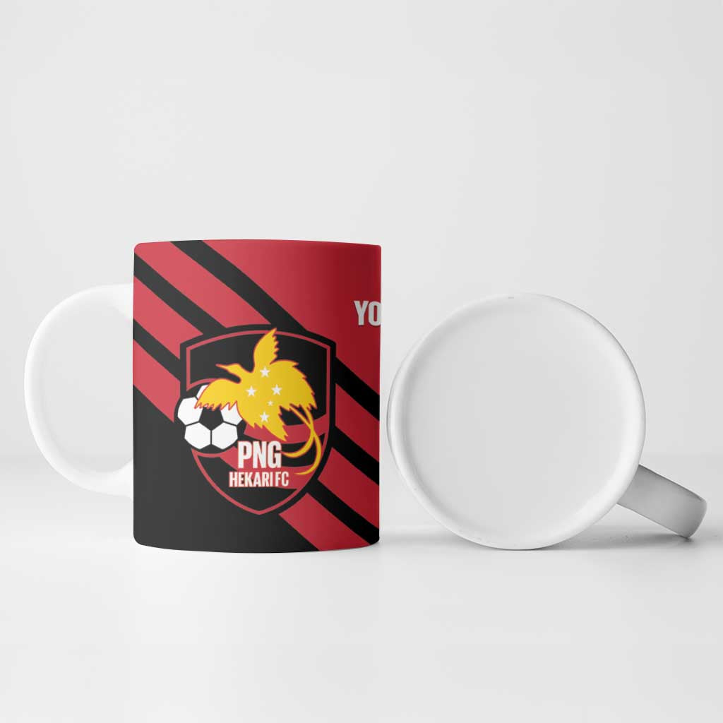 Hekari Papua New Guinea Football Custom Ceramic Mug Go PNG Red Army LT14 - Polynesian Pride
