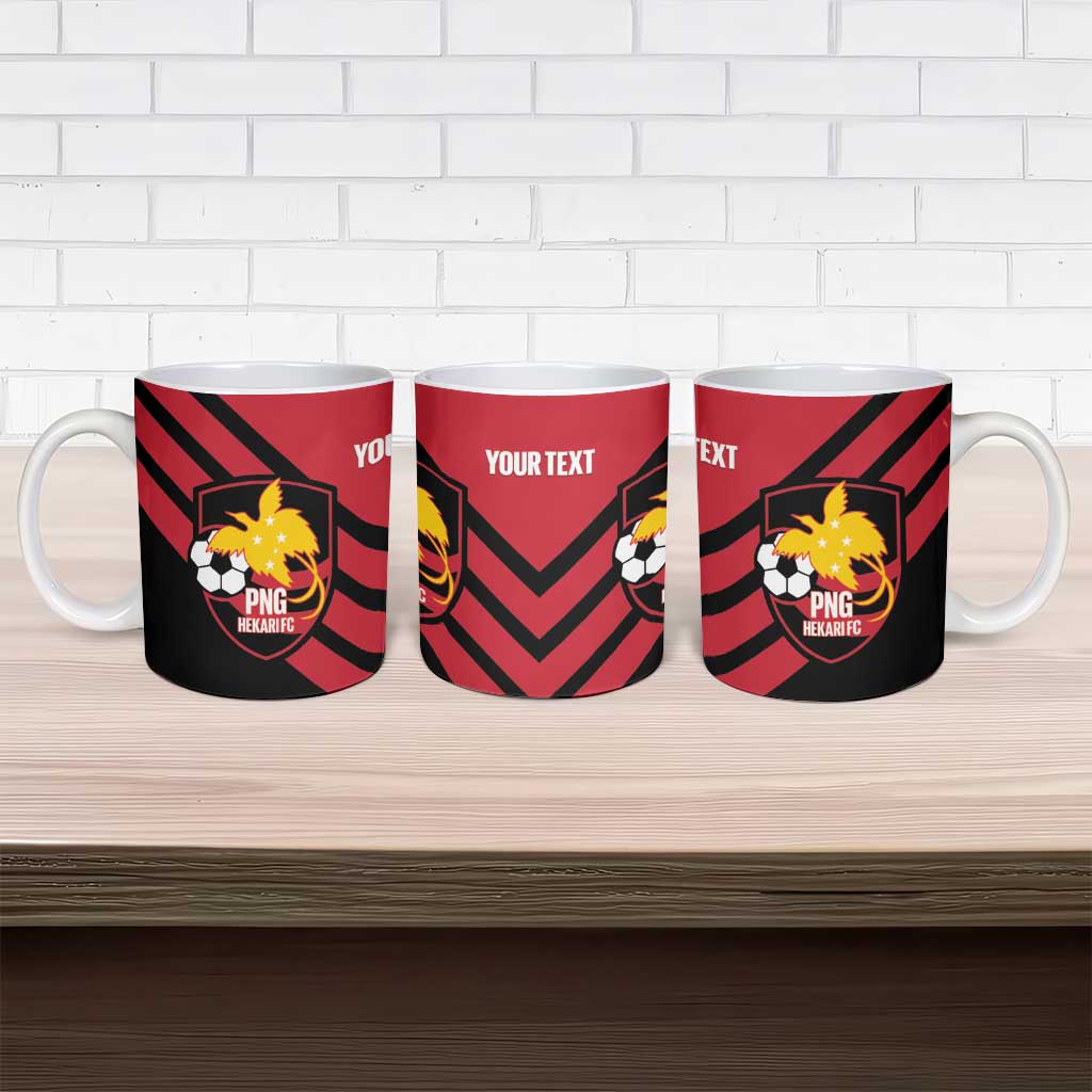 Hekari Papua New Guinea Football Custom Ceramic Mug Go PNG Red Army LT14 - Polynesian Pride