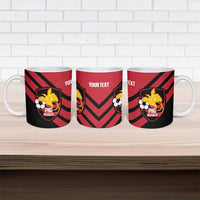 Hekari Papua New Guinea Football Custom Ceramic Mug Go PNG Red Army LT14 - Polynesian Pride