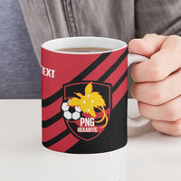Hekari Papua New Guinea Football Custom Ceramic Mug Go PNG Red Army LT14 - Polynesian Pride