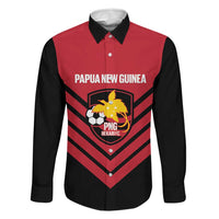 Hekari Papua New Guinea Football Custom Family Matching Long Sleeve Bodycon Dress and Hawaiian Shirt Go PNG Red Army