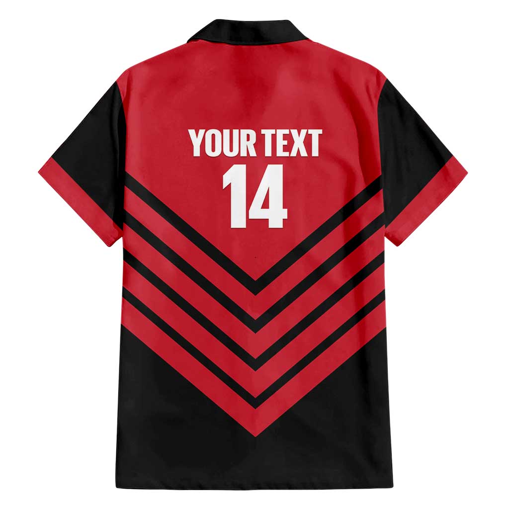 Hekari Papua New Guinea Football Custom Family Matching Puletasi and Hawaiian Shirt Go PNG Red Army