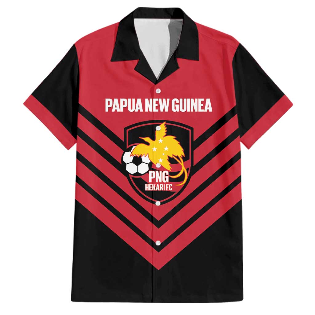 Hekari Papua New Guinea Football Custom Family Matching Short Sleeve Bodycon Dress and Hawaiian Shirt Go PNG Red Army