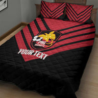 Hekari Papua New Guinea Football Custom Quilt Bed Set Go PNG Red Army LT14 - Polynesian Pride