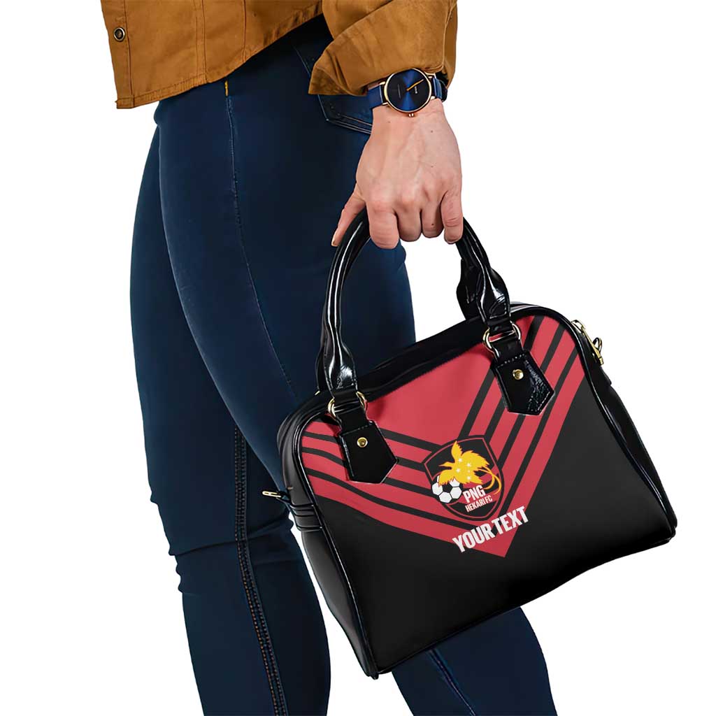 Hekari Papua New Guinea Football Custom Shoulder Handbag Go PNG Red Army