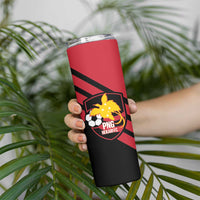 Hekari Papua New Guinea Football Custom Skinny Tumbler Go PNG Red Army