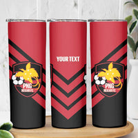 Hekari Papua New Guinea Football Custom Skinny Tumbler Go PNG Red Army