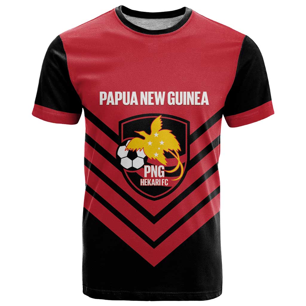 Hekari Papua New Guinea Football Custom T Shirt Go PNG Red Army LT14 Red - Polynesian Pride