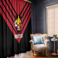 Hekari Papua New Guinea Football Custom Window Curtain Go PNG Red Army LT14 - Polynesian Pride